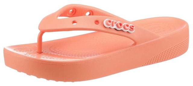 Crocs »Classic Platform Flip W« Zehentrenner mit Plateau (orange)