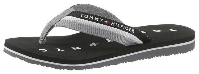 Tommy Hilfiger »Mellie 13« Zehentrenner mit Logo ausf der Laufsohle (schwarz|weiß)