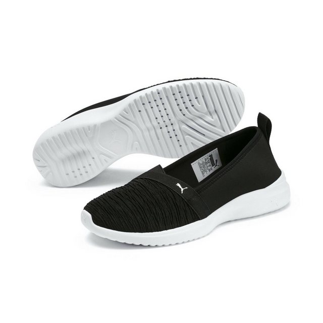 PUMA »Adelina Sneakers zum Hineinschlüpfen für Damen« Sneaker (Black Silver Gray)