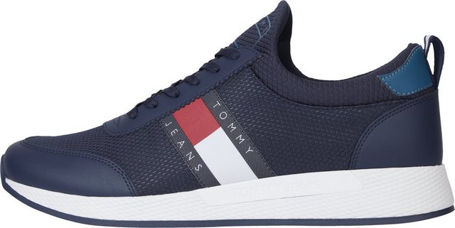 Tommy Jeans »TOMMY JEANS FLEXI RUNNER« Slip-On Sneaker mit seitlicher Logoflagge (blau)
