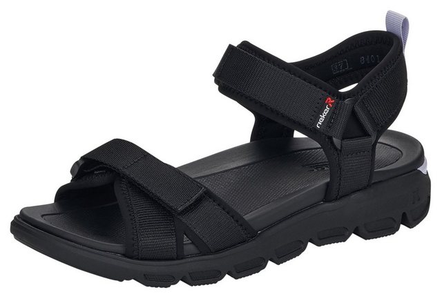 Rieker EVOLUTION Sandale mit verstellbaren Klettverschlüssen (schwarz-black)