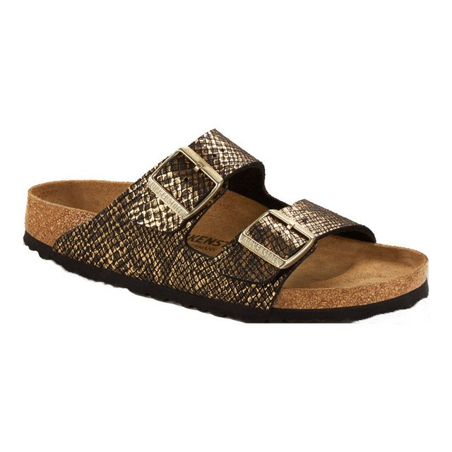 Birkenstock »Damen Sandale Arizona - Mikrofaser, Fußbett,« Pantolette (Schwarz)
