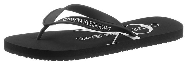 Calvin Klein Jeans Zehentrenner mit Print auf der Sohle (schwarz)
