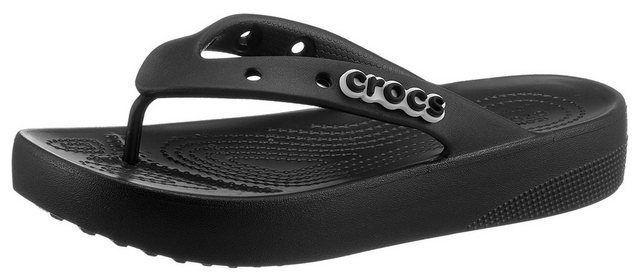 Crocs »Classic Platform Flip W« Zehentrenner mit Plateau (schwarz)