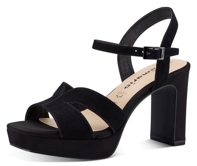 Tamaris High-Heel-Sandalette mit ANTIshokk-Absatz (schwarz)