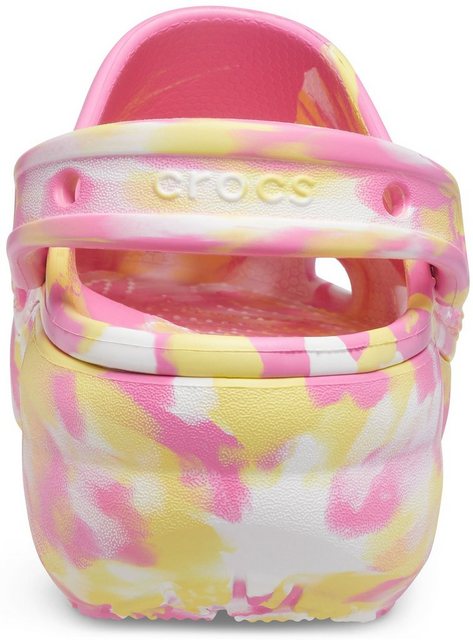 Crocs »Classic Platform Marbled Clog« Clog mit pastellfarbenem Batikmuster (rosa)