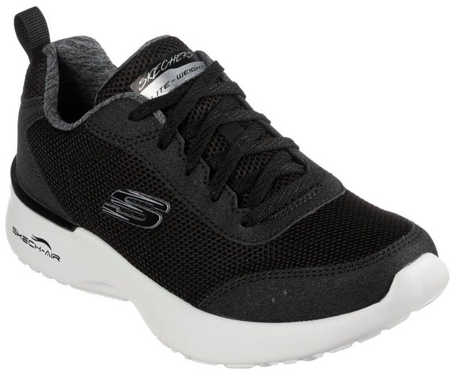Skechers »Skech-Air Dynamight - Fast Brake« Sneaker mit Metallic-Element an der Ferse (schwarz-weiß)