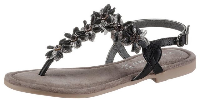MARCO TOZZI Sandale mit aufwendiger Blütenverzierung (schwarz)