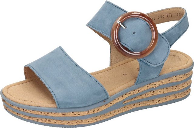Gabor »Sandaletten« Sandalette aus Nubukleder (hellblau)