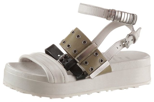 Mjus »MAY« Sandalette mit glänzenen Nieten verziert (weiß)
