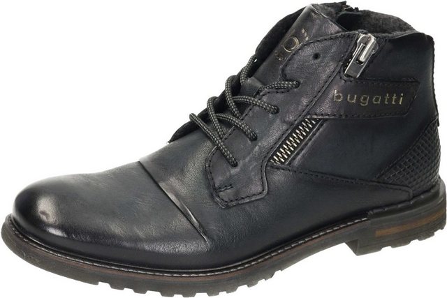 bugatti »Stiefel« Schnürstiefelette aus echtem Leder (schwarz)