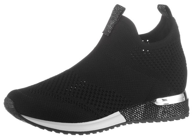 La Strada »Fashion Sneaker Slip On« Slipper mit Metallicapplikation am Absatz (schwarz)