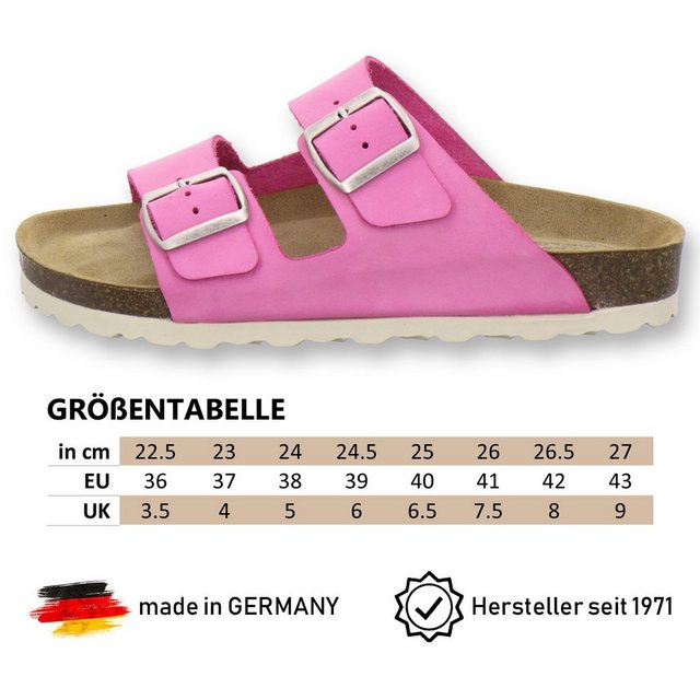 AFS-Schuhe »2100« Pantolette für Damen aus Leder mit Fussbett, Made in Germany (fuchsia)