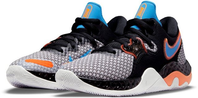 Nike »RENEW ELEVATE 2« Basketballschuh (schwarz-blau-orange)