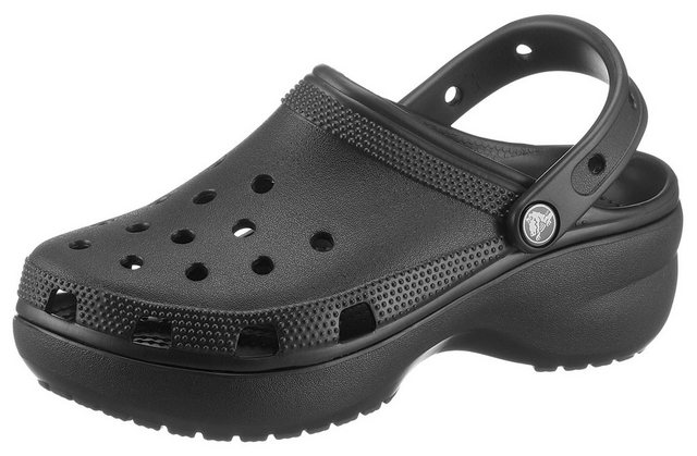 Crocs »Classic Platform Clog W« Clog mit trendiger Plateausohle (schwarz)