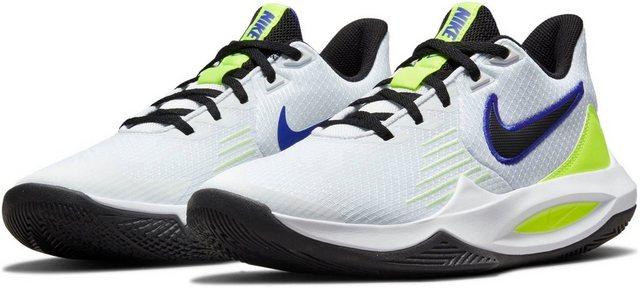 Nike »PRECISION 5« Basketballschuh (WHITE/BLACK-BARELY VOLT-VOLT)